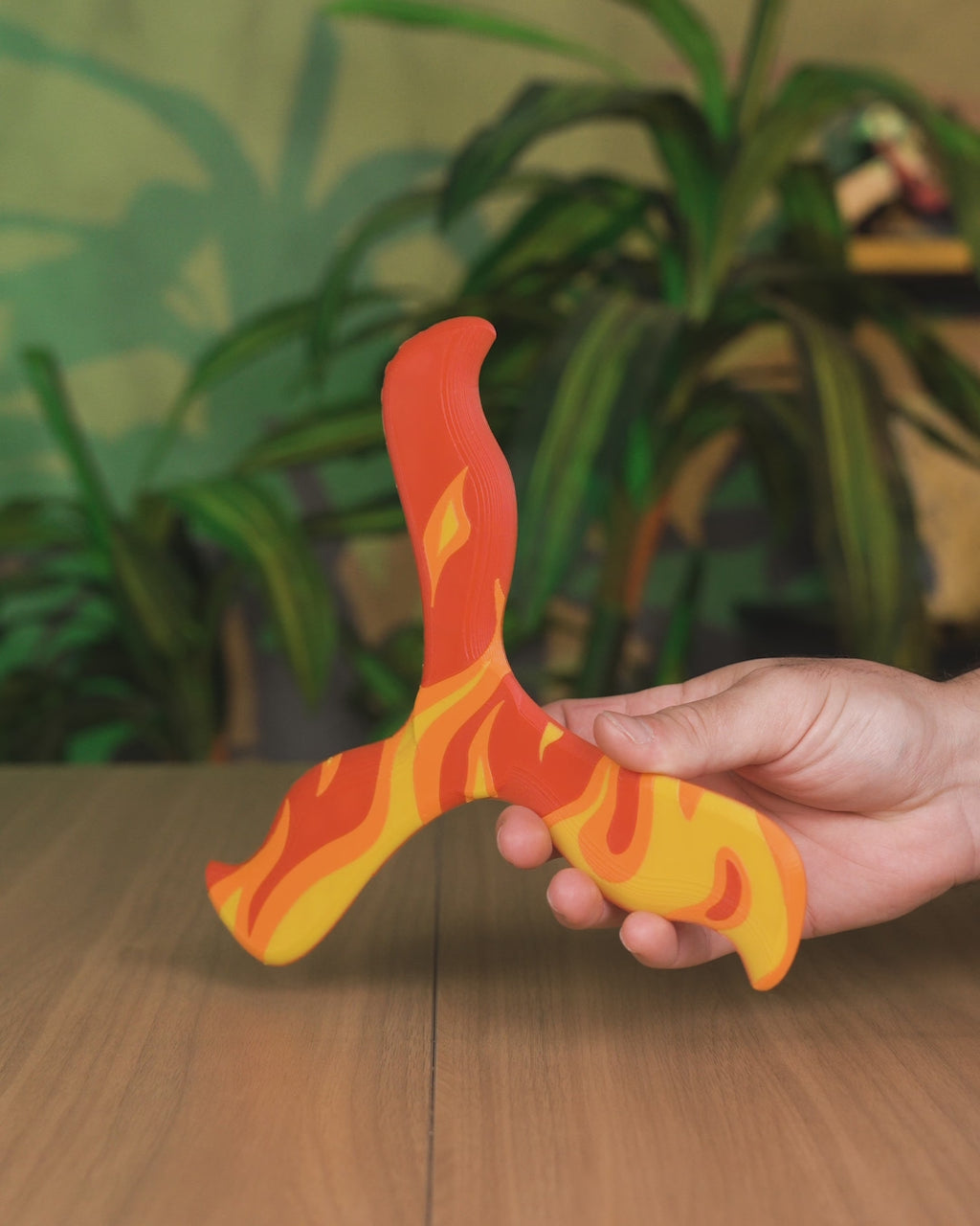 Inferno Boomerang strumento da lancio gioco da esterno stampa 3D in PLA a colori