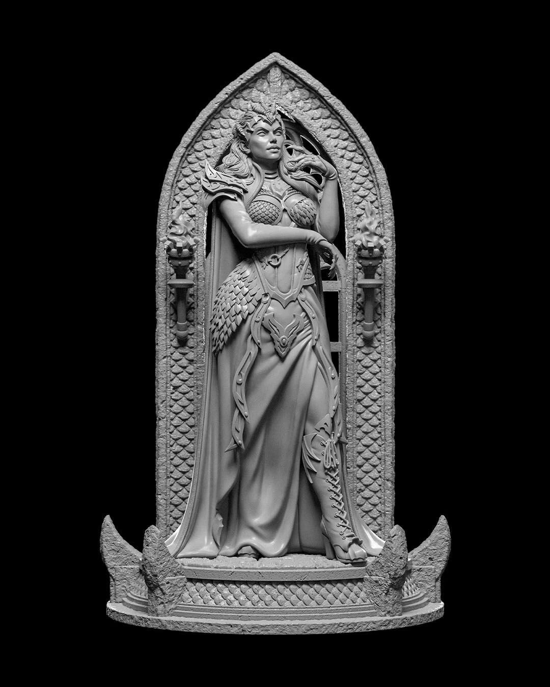 Montblanc Escapade "Lady Enya" V.1 Action Figure in resina Kit 75 mm stampa 3D