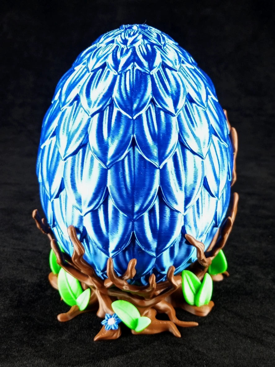 Dragon Nursery Flora baby drago + uovo contenitore + base, stampa 3d a colori PLA made in Italy