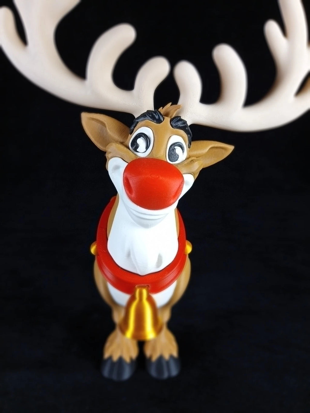 "Rudolph, la Renna dal naso rosso" decorazione natalizia realizzata con stampa 3D a colori