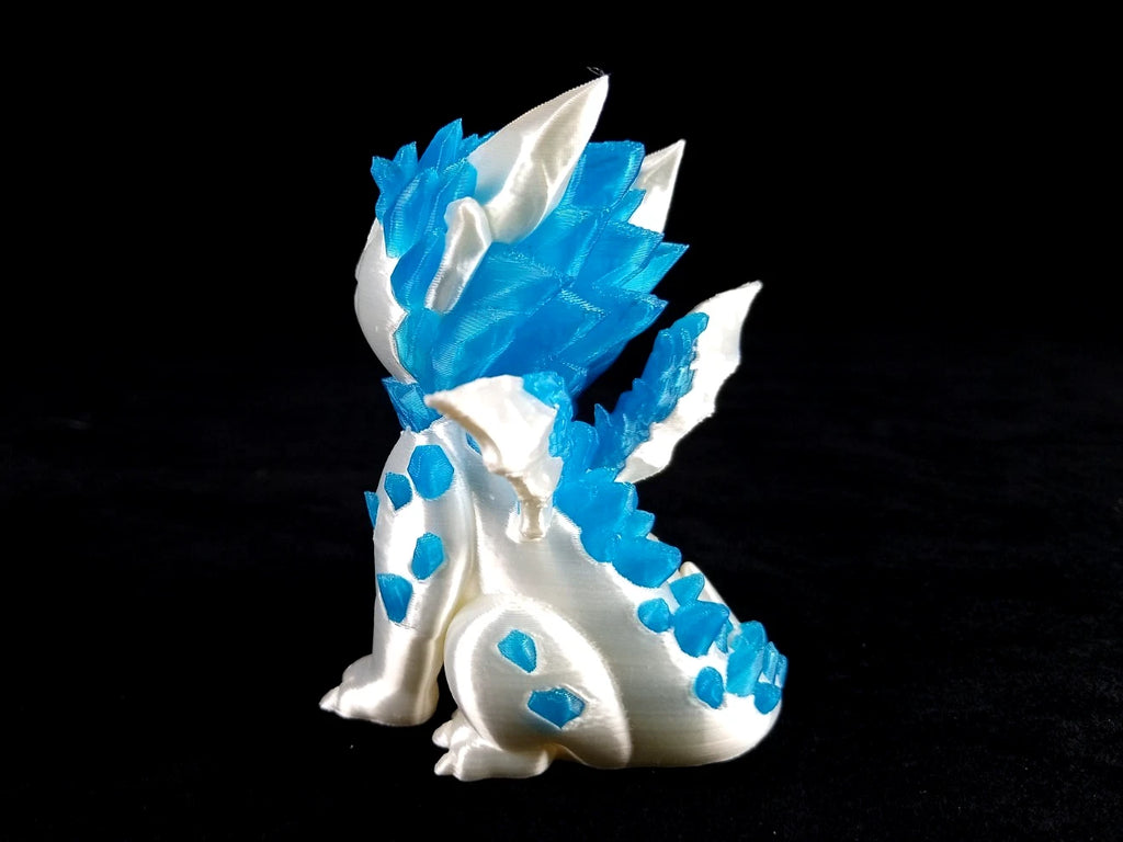 Dragon Nursery Crystallis baby drago + uovo contenitore stampa 3d a colori PLA made in Italy