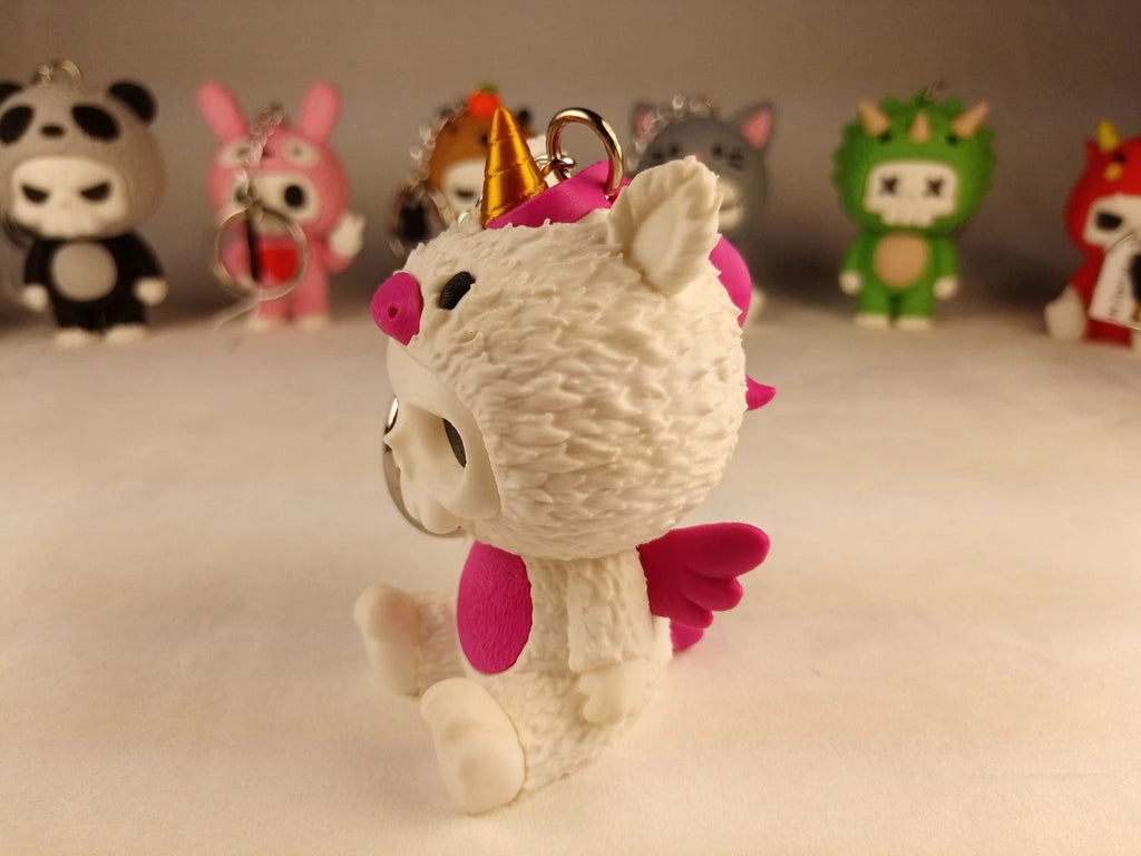 Skubbies "Unna" portachiavi e personaggio da collezione Stampa 3D PLA a colori con catena e anello con moschettone a molla