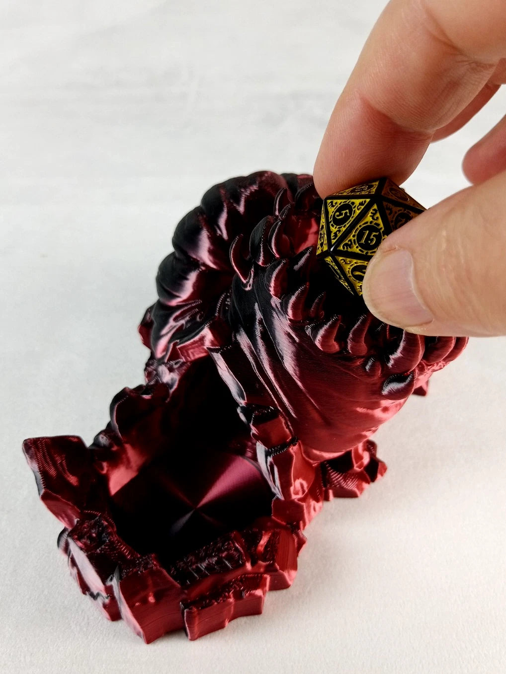 Dunestalker, Dice Tower Torre lancia dadi stampa 3D PLA seta bicolor Rosso/Nero