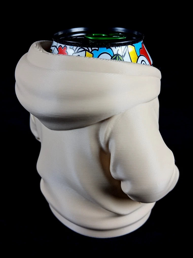 Felpa con cappuccio beige Porta lattine realizzato in PLA con la stampa 3D