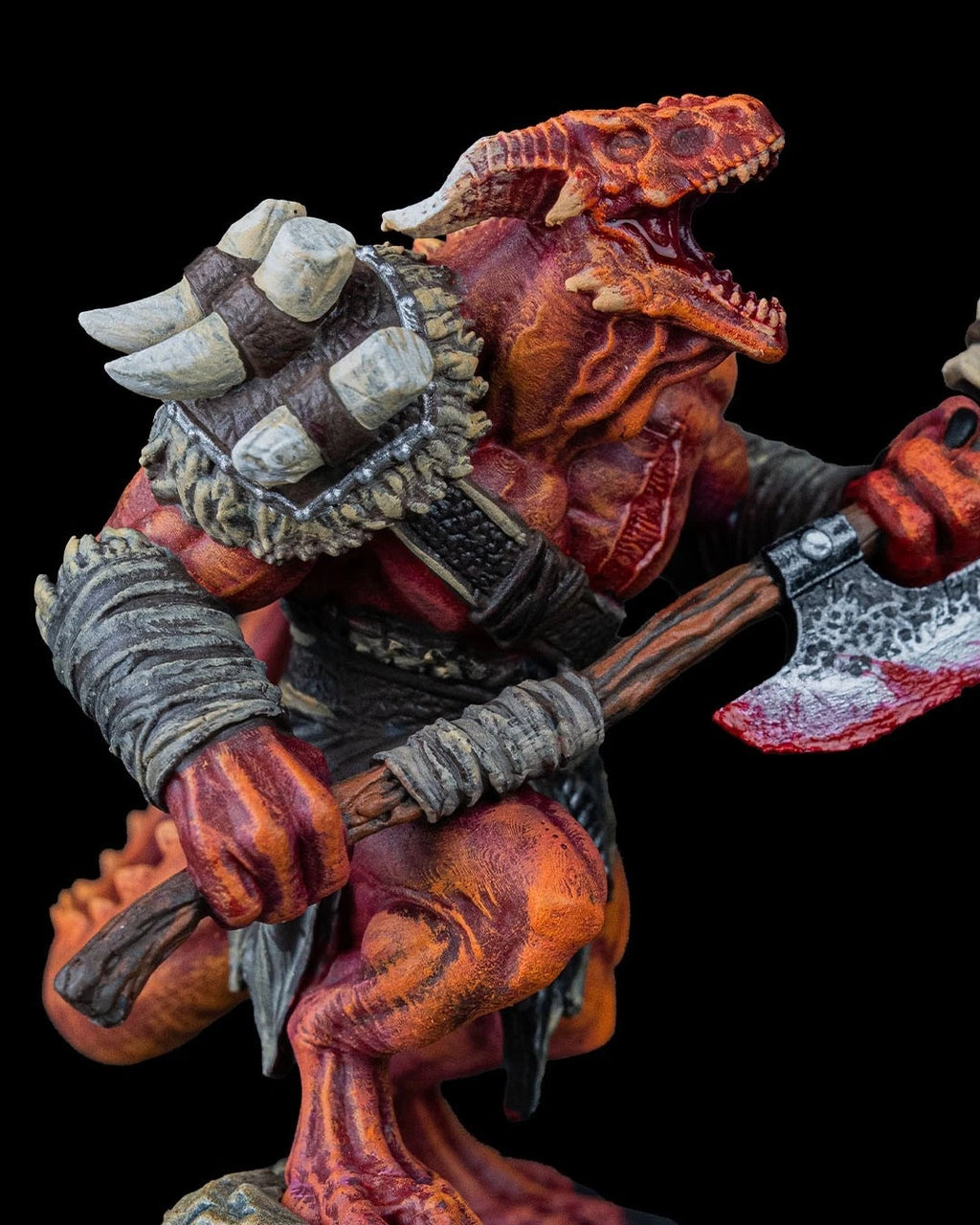 Dragonfolk Warrior Action Figure in resina Kit 75 mm stampa 3D