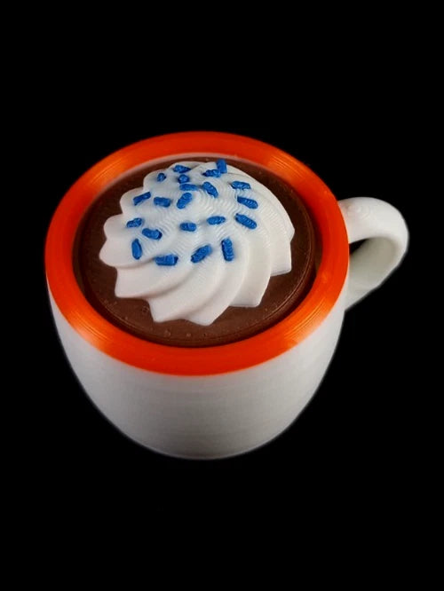1 Hot Cocoa Mug Clicker Tazzina cliccabil antistress realizzata in stampa 3D