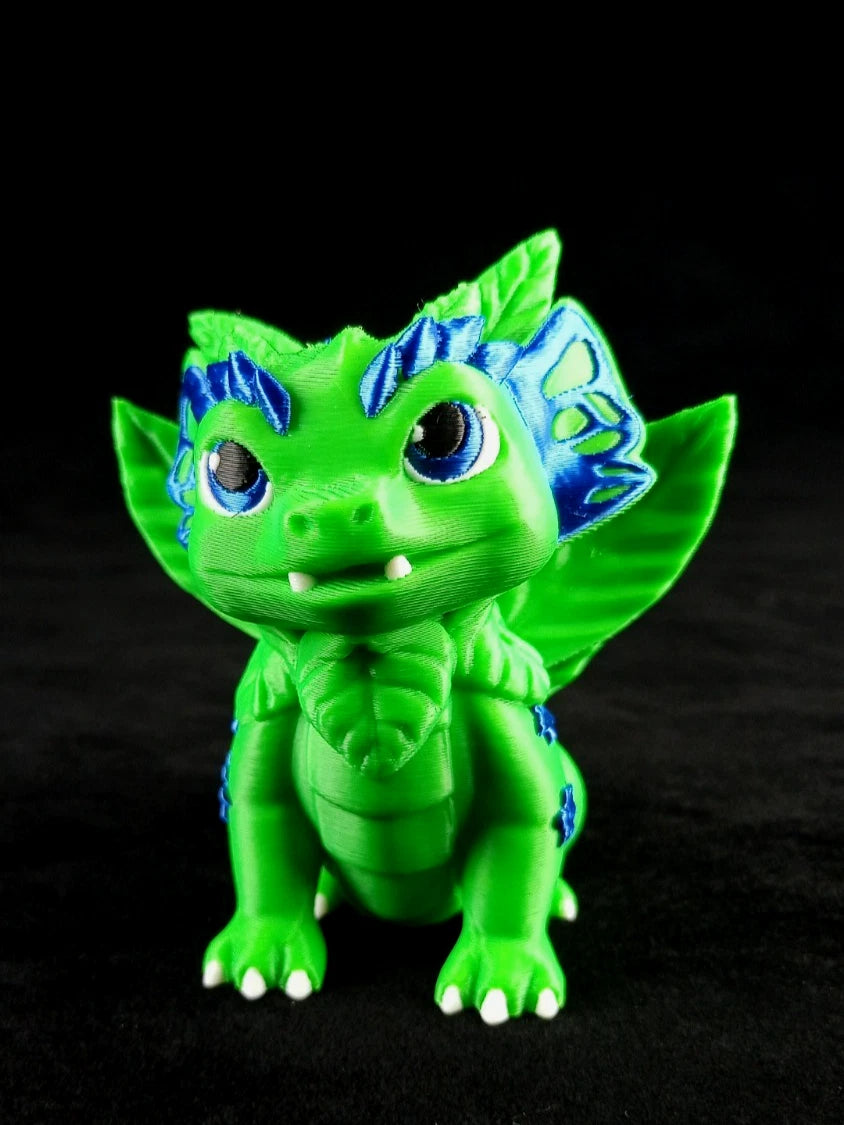 Dragon Nursery Flora baby drago + uovo contenitore, stampa 3d a colori PLA made in Italy