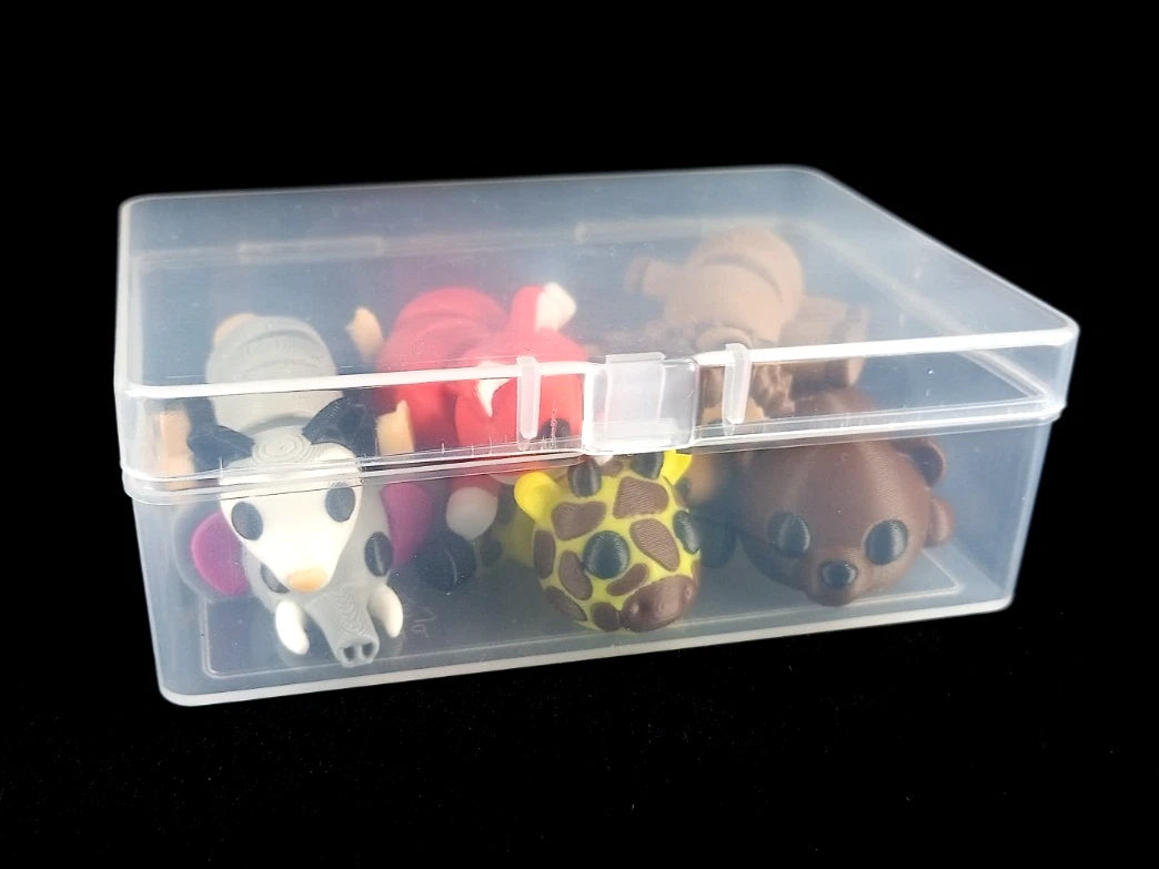 6 piccoli animali selvatici articolati action figure realizzate in stampa 3D
