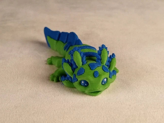 6 Axolotl gioco articolato Wiggly fidget toy realizzati in stampa 3D