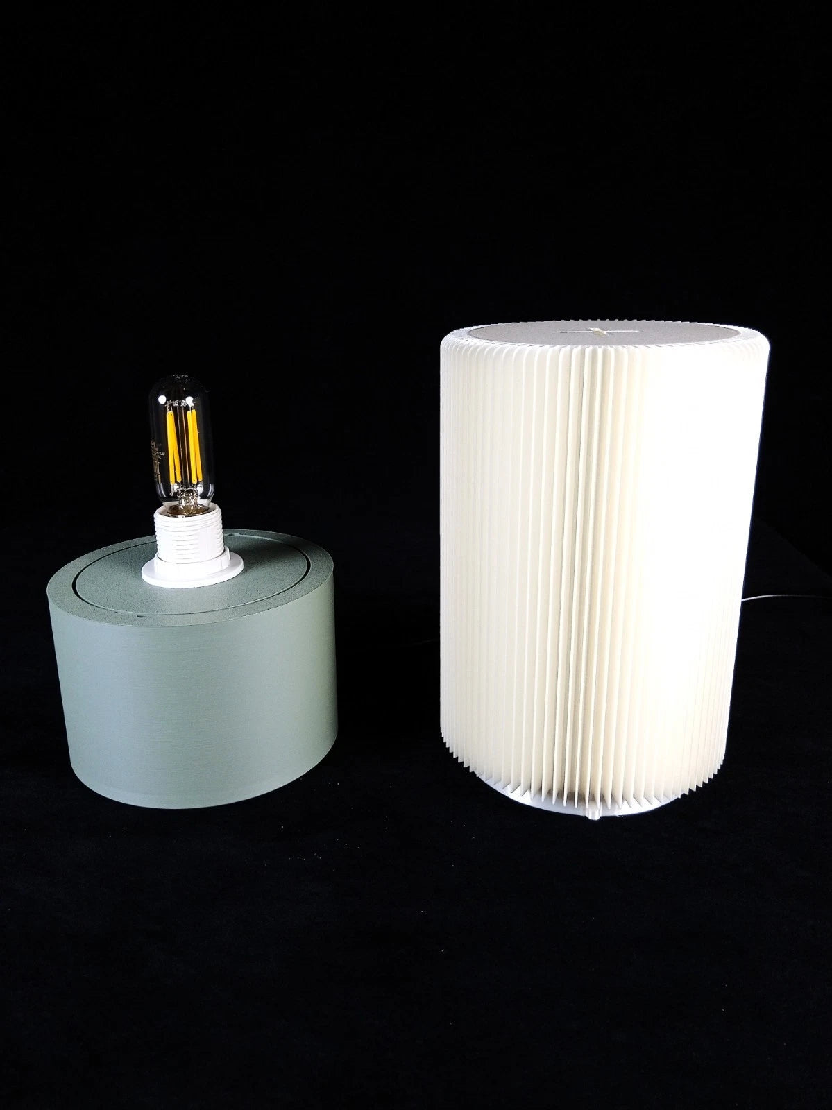 "Forma" Lumaline lampada da tavolo minimal colore grigio, stampa 3D PLA - PETG