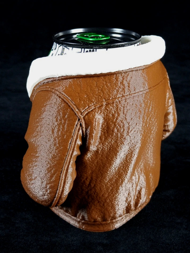 Giacca in Pelle Marrone Porta lattine realizzato in PLA con la stampa 3D