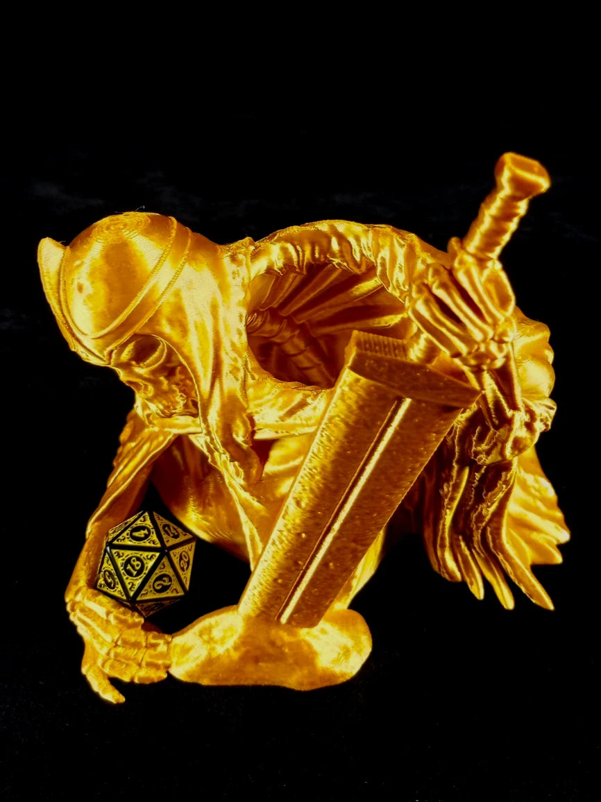 "Roll of Monsters" Rotlord, Dice Tower Torre lanciadadi stampa 3D PLA oro seta