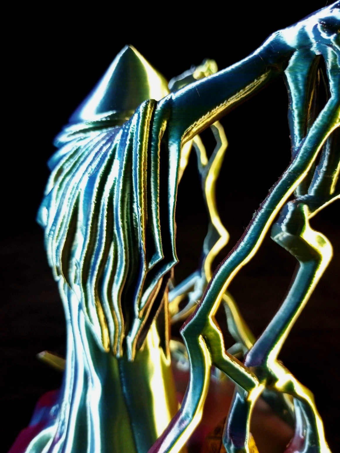 "Behold the Wizard" Dice Tower Torre lanciadadi stampa 3D PLA seta tricolor