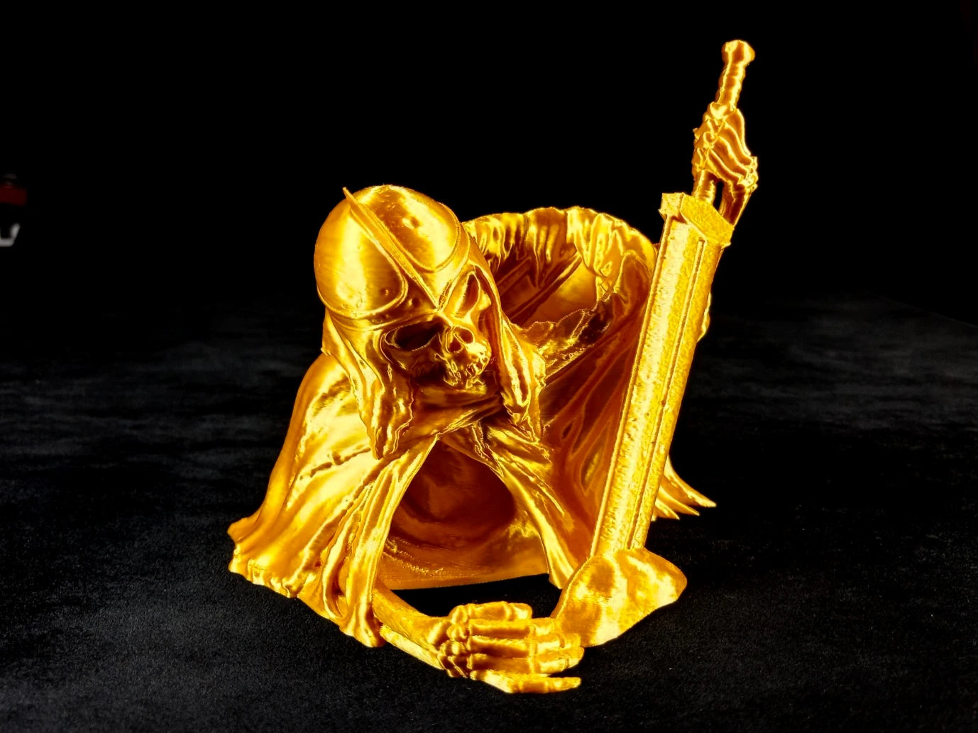 "Roll of Monsters" Rotlord, Dice Tower Torre lanciadadi stampa 3D PLA oro seta