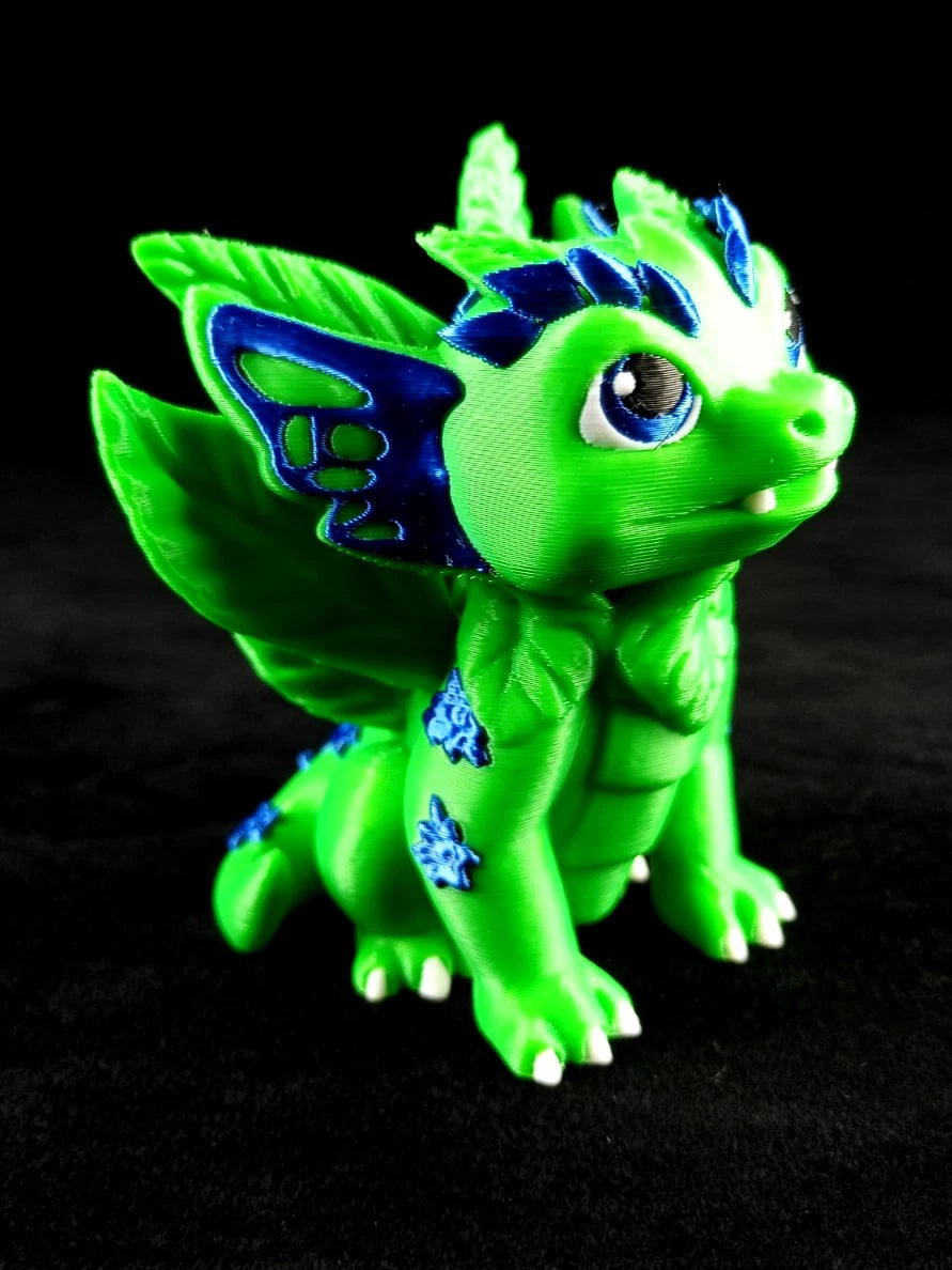 Dragon Nursery Flora baby drago + uovo contenitore, stampa 3d a colori PLA made in Italy