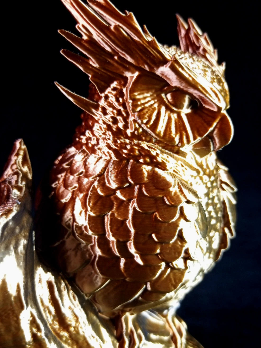 "The Omen Owl" Gufo, Dice Tower Torre lanciadadi stampa 3D PLA seta tricolor