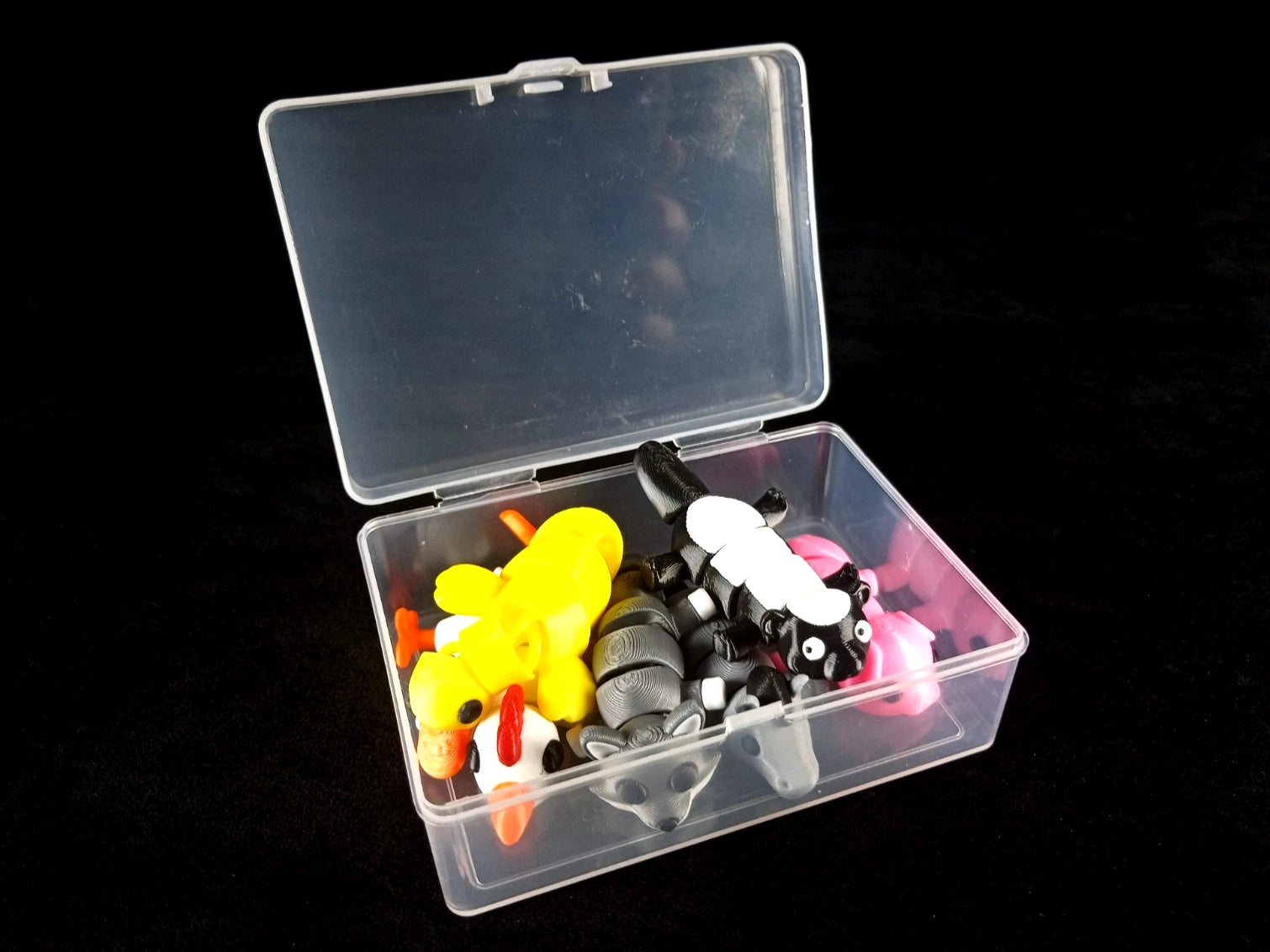 6 piccoli animali domestici articolati action figure realizzate in stampa 3D