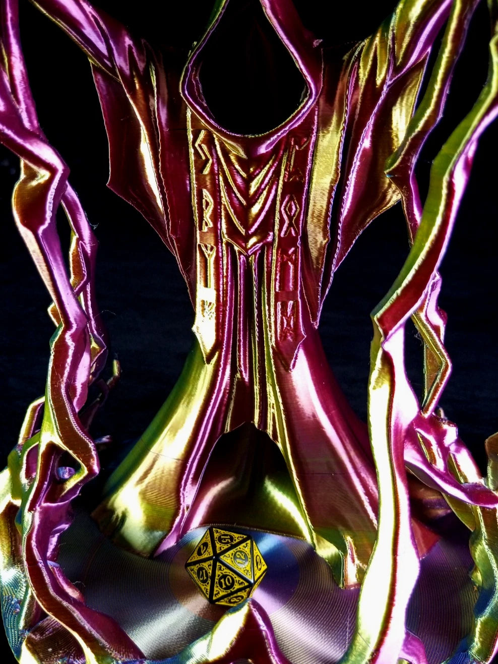 "Behold the Wizard" Dice Tower Torre lanciadadi stampa 3D PLA seta tricolor