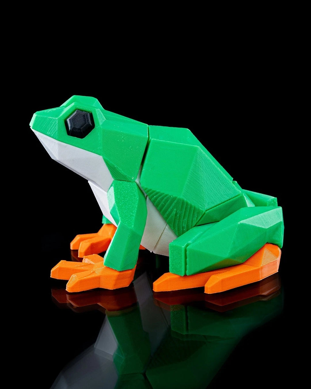 Low Poly Animals, Frog Rana, puzzle 3D magnetico da montare stampato in 3D