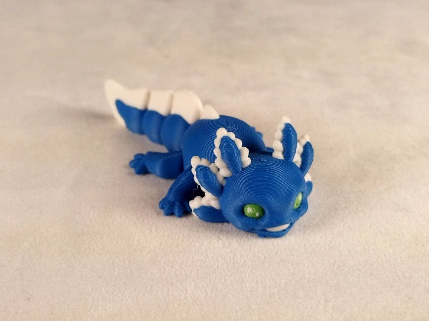 6 Axolotl gioco articolato Wiggly fidget toy realizzati in stampa 3D