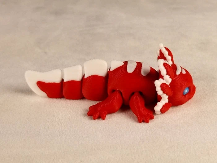 6 Axolotl gioco articolato Wiggly fidget toy realizzati in stampa 3D