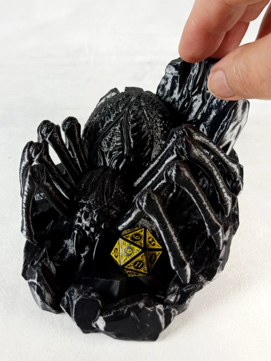The Webspinner, Dice Tower Torre lancia dadi stampa 3D PLA seta Nero