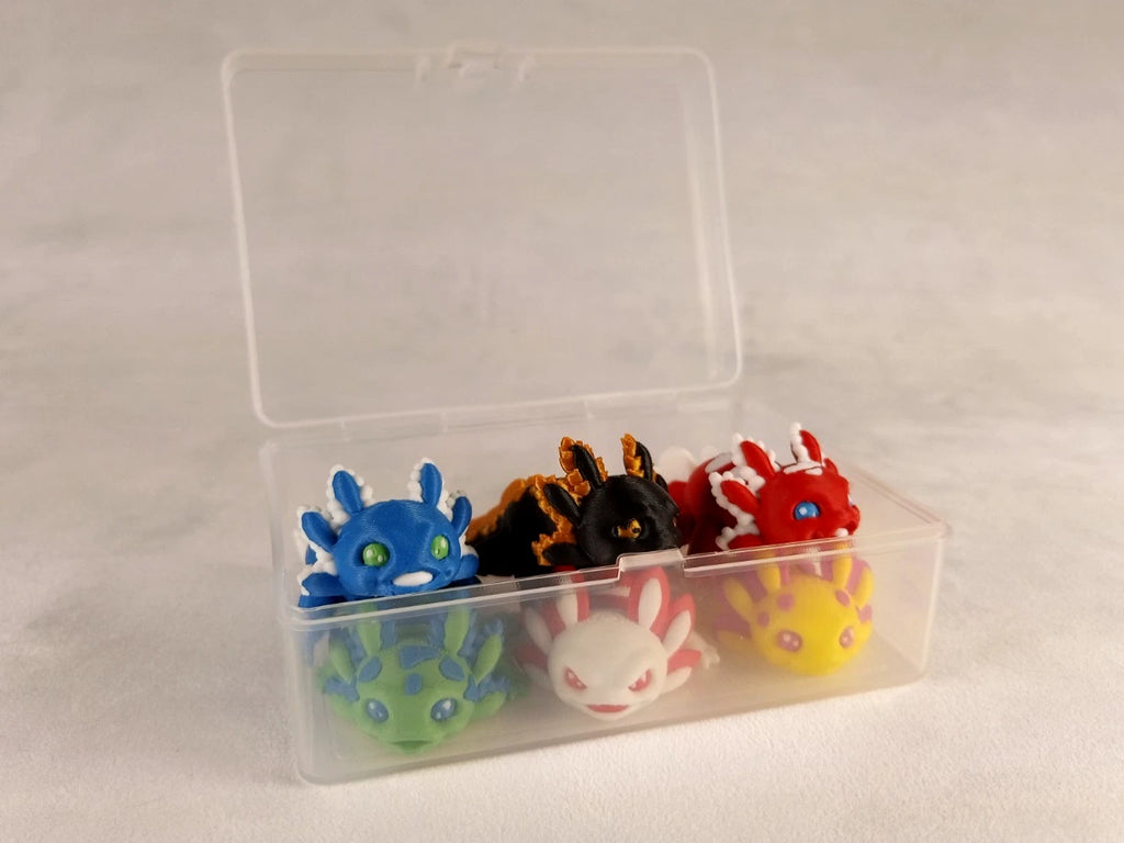 6 Axolotl gioco articolato Wiggly fidget toy realizzati in stampa 3D
