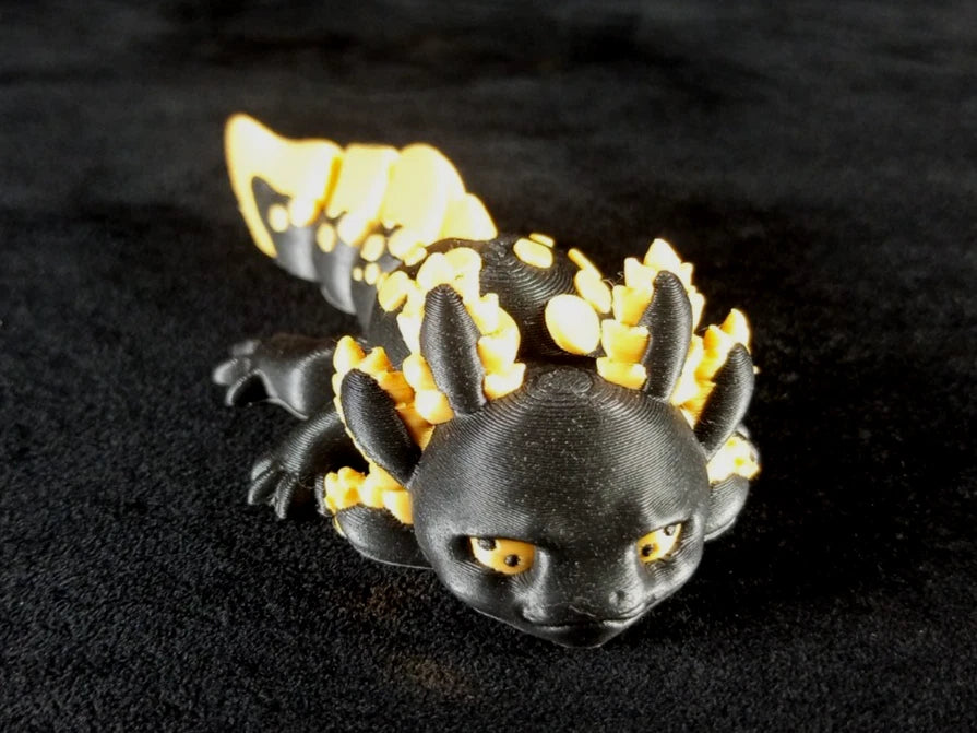 2 Axolotl gioco flessibile articolato Wiggly fidget toy realizzati in stampa 3D