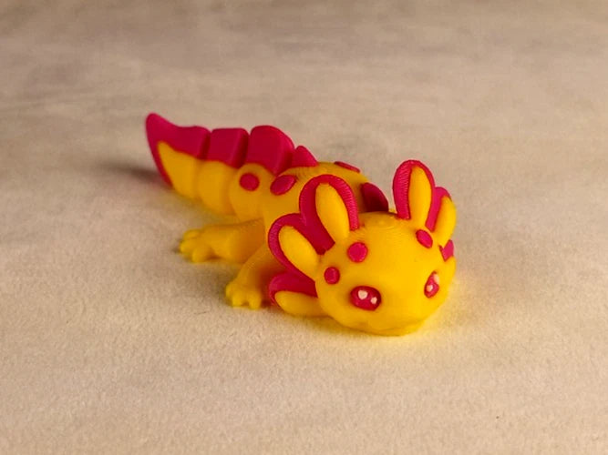 6 Axolotl gioco articolato Wiggly fidget toy realizzati in stampa 3D