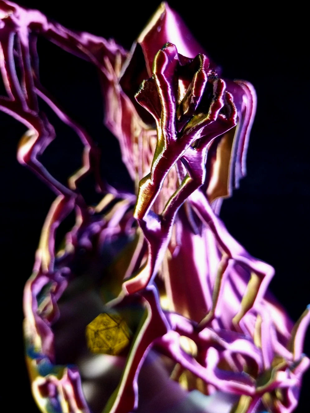 "Behold the Wizard" Dice Tower Torre lanciadadi stampa 3D PLA seta tricolor