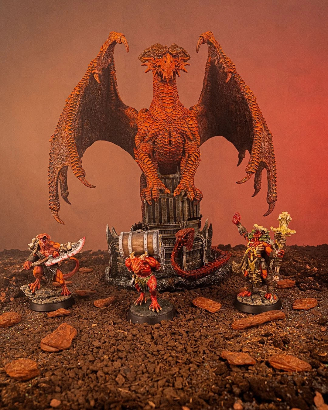 Dragonfolk Warrior Action Figure in resina Kit 75 mm stampa 3D