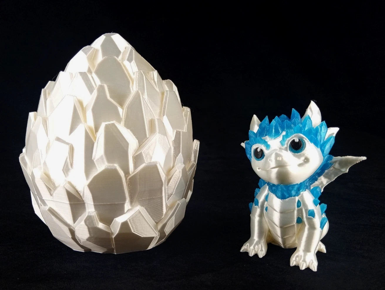 Dragon Nursery Crystallis baby drago + uovo contenitore stampa 3d a colori PLA made in Italy