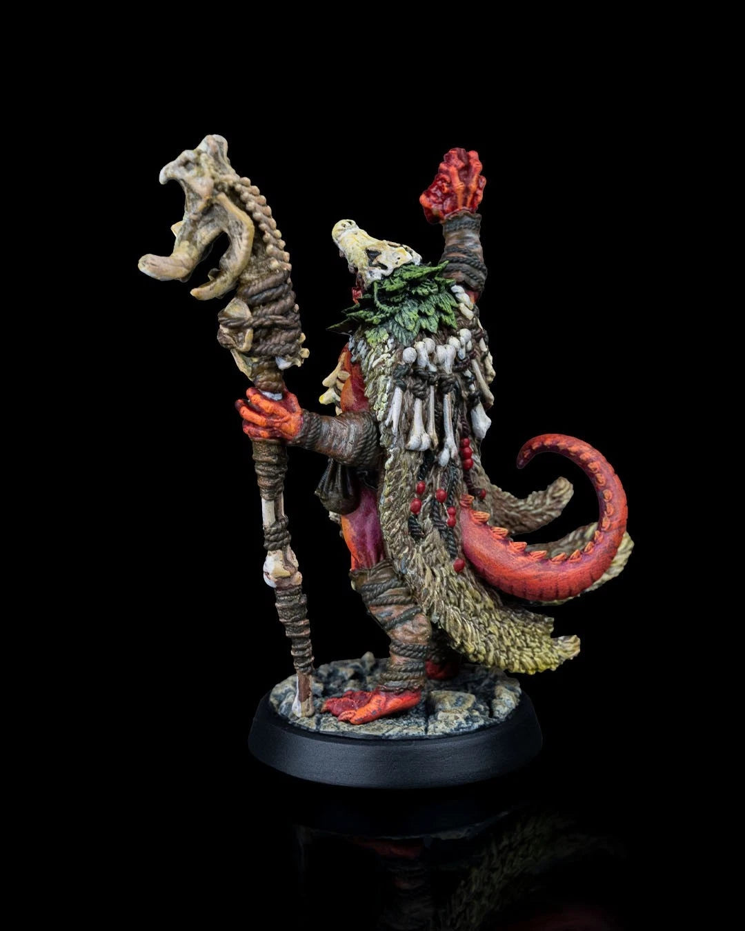 Dragonfolk Shaman Action Figure in resina Kit 75 mm stampa 3D