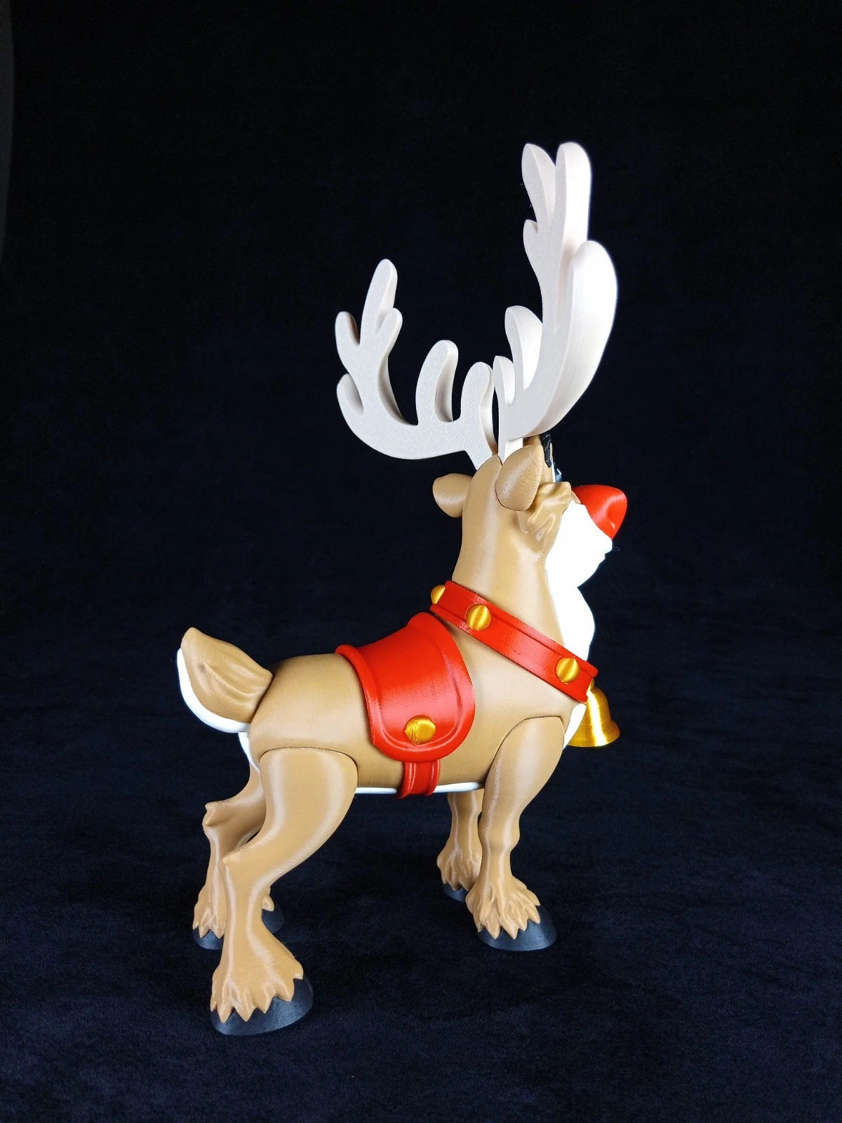 "Rudolph, la Renna dal naso rosso" decorazione natalizia realizzata con stampa 3D a colori