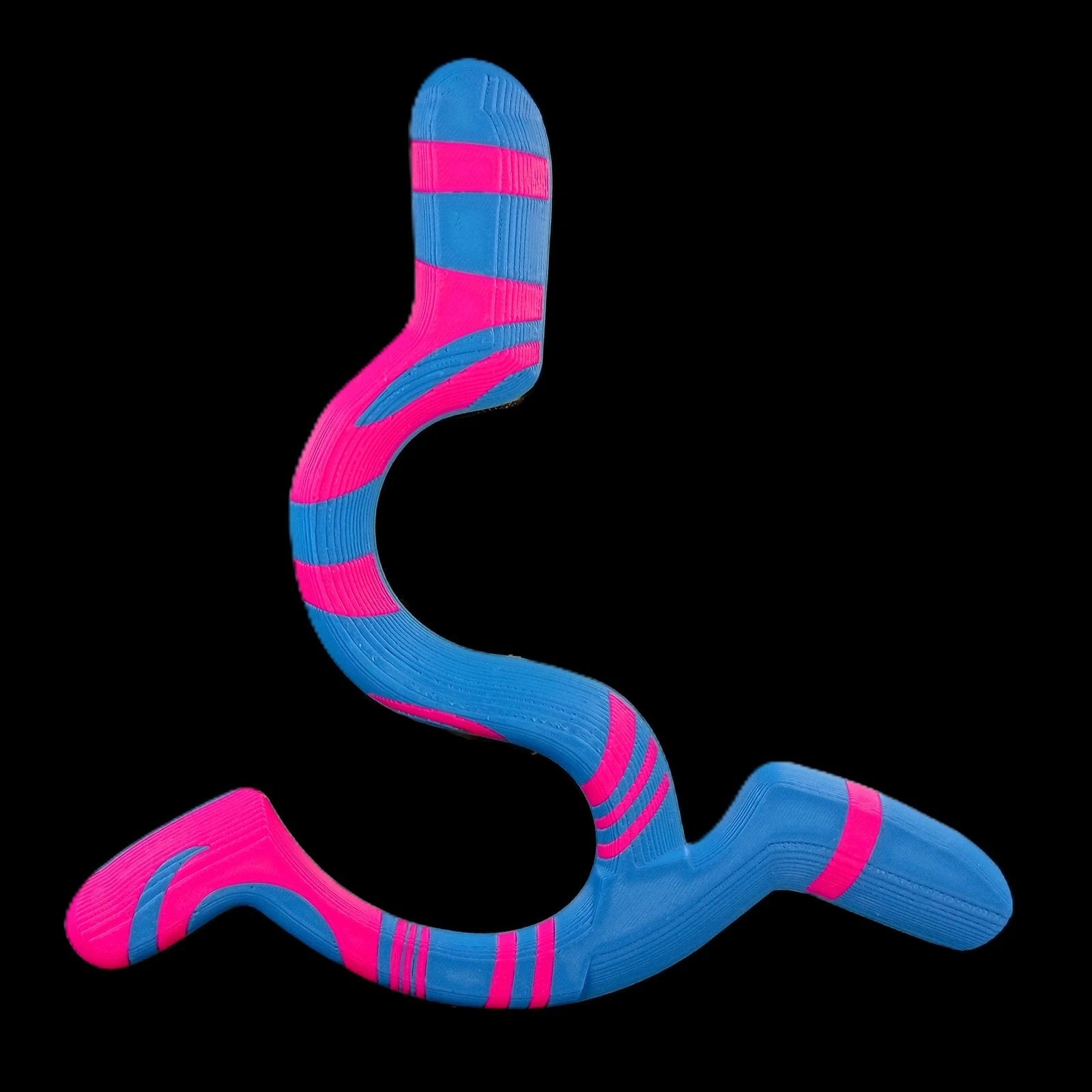 Twisty Boomerang strumento da lancio gioco da esterno stampa 3D in PLA colori