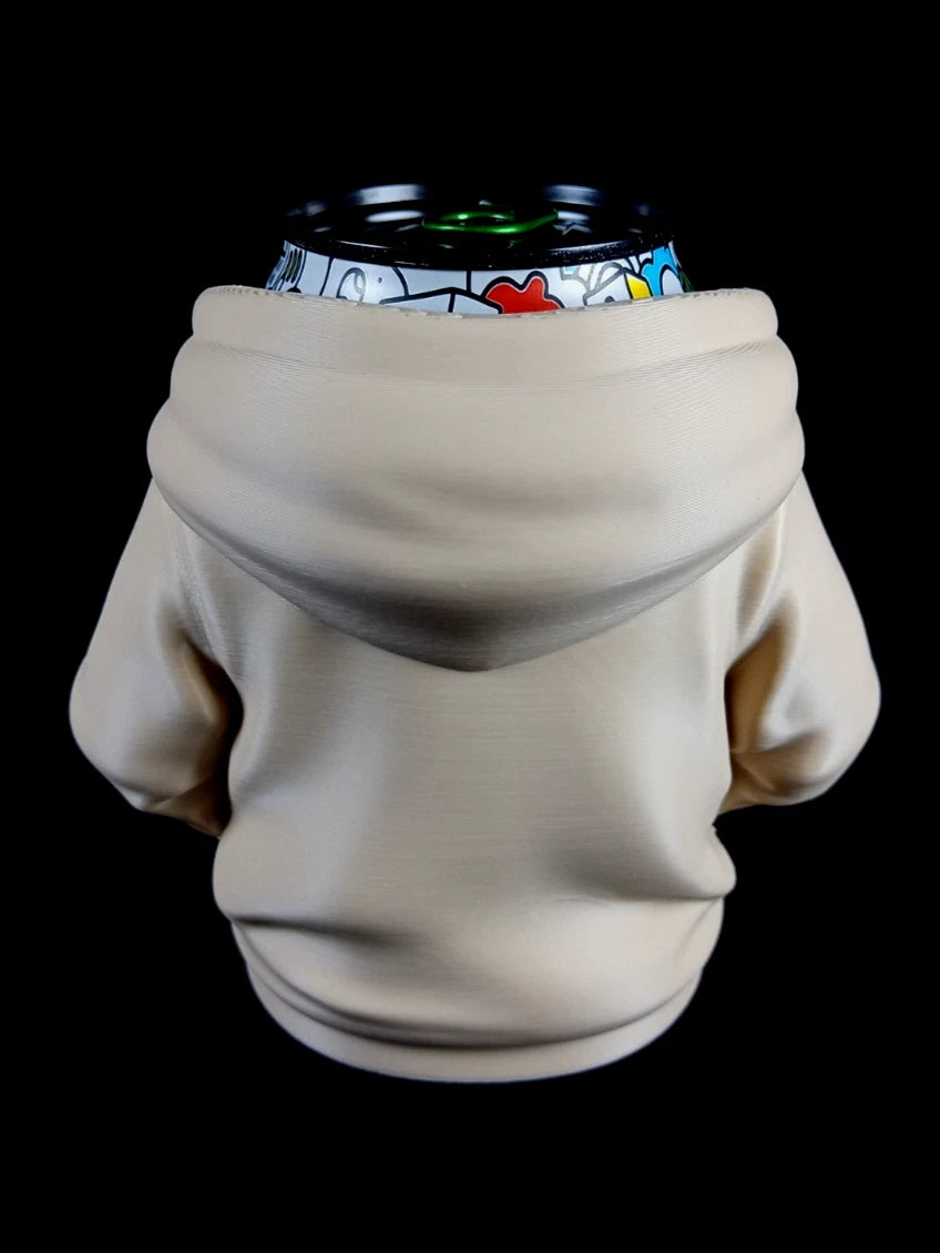 Felpa con cappuccio beige Porta lattine realizzato in PLA con la stampa 3D