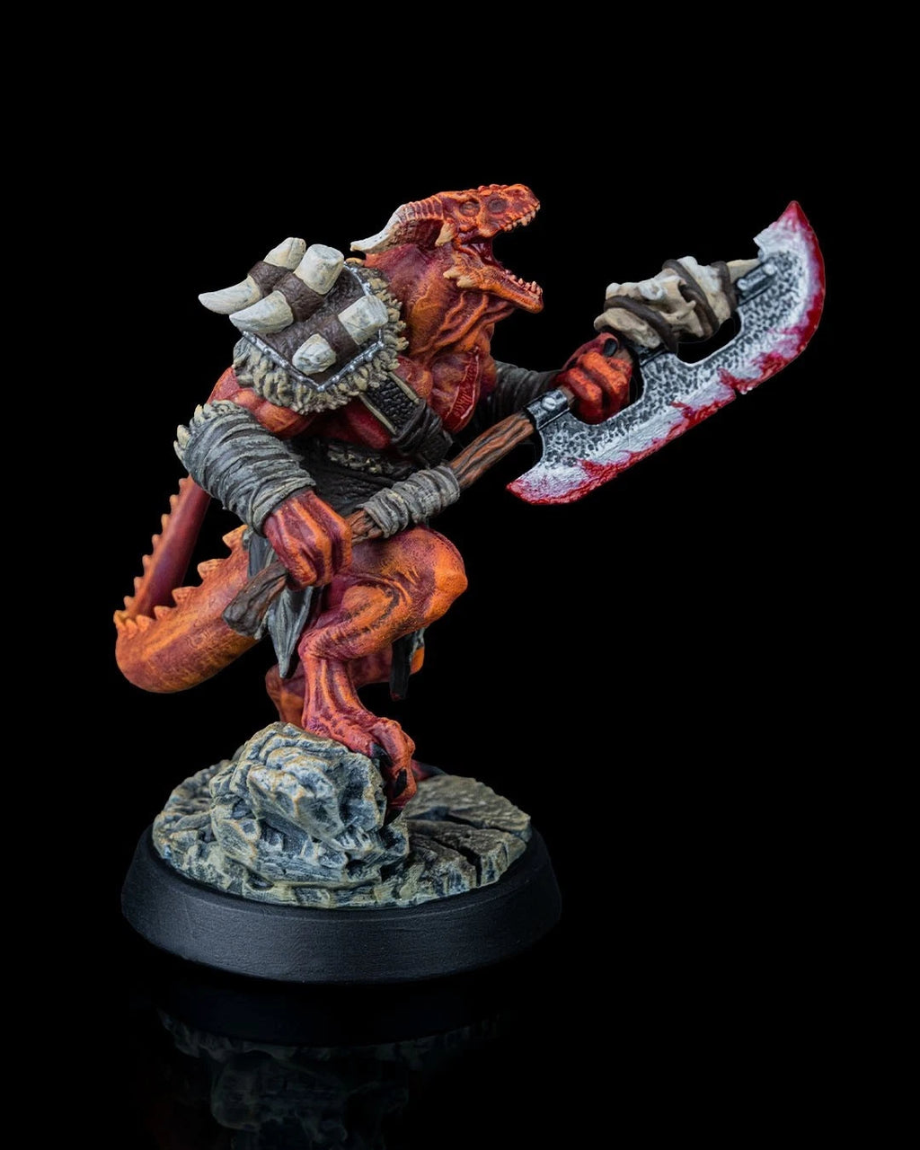 Dragonfolk Warrior Action Figure in resina Kit 75 mm stampa 3D