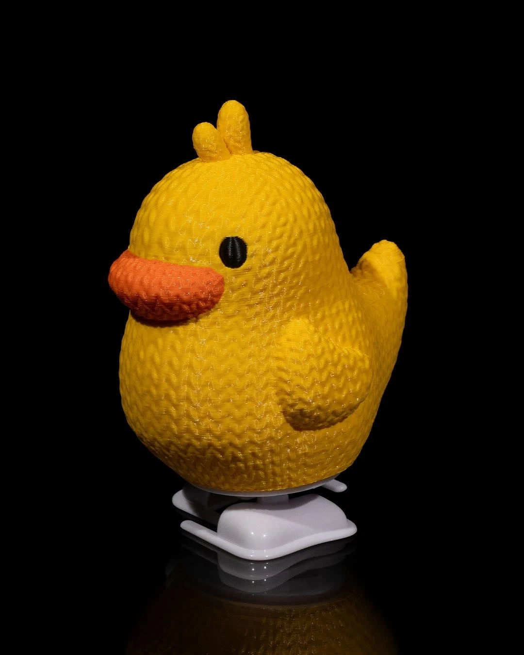Duck Crochet Toy Anatra che cammina giocattolo meccanico con movimento a carica stampato in 3D a colori