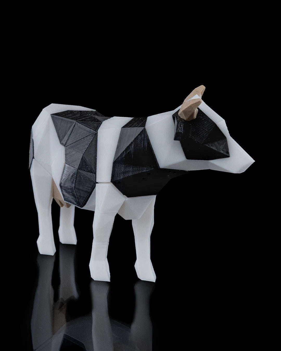 Low Poly Animals, Cow Mucca, puzzle 3D magnetico da montare stampato in 3D