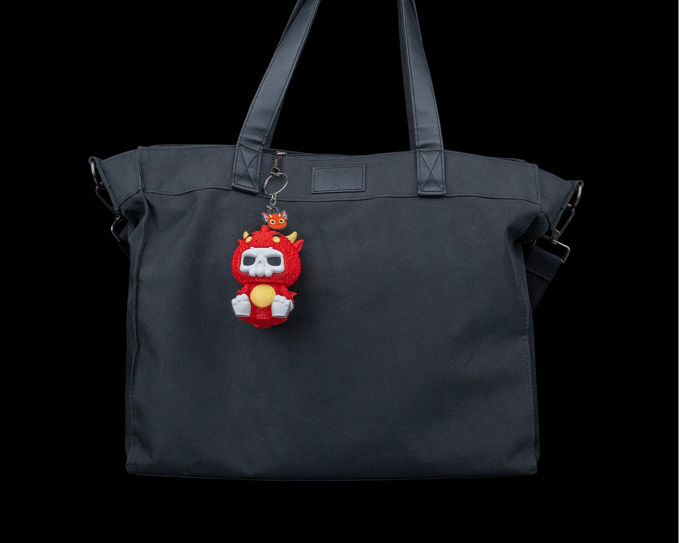 Skubbies "Scorchi" portachiavi, personaggio da collezione Stampa 3D PLA a colori con catena anello con moschettone a molla