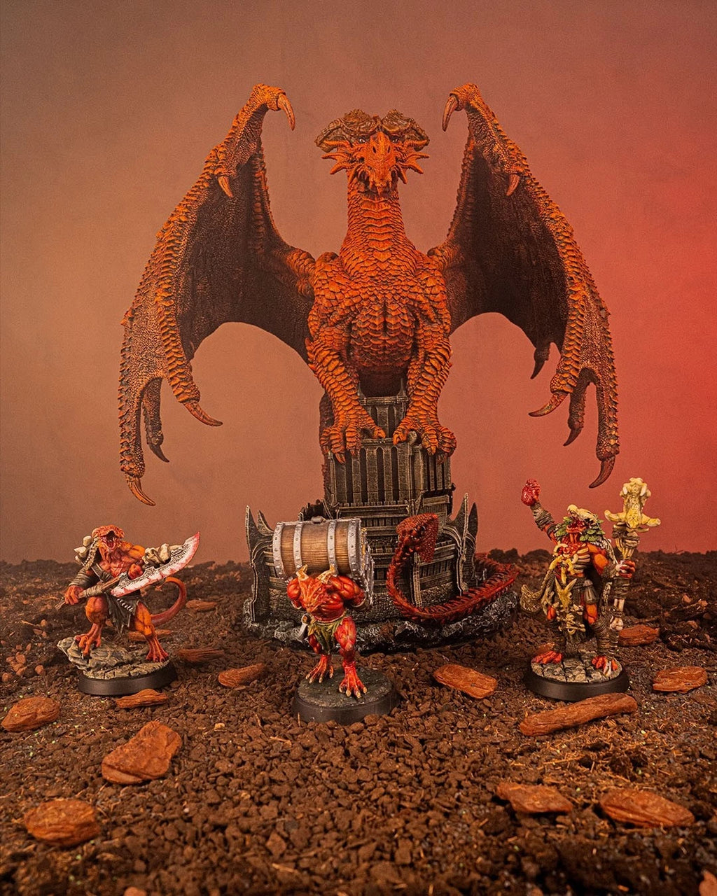 Dragonfolk Shaman Action Figure in resina Kit 75 mm stampa 3D