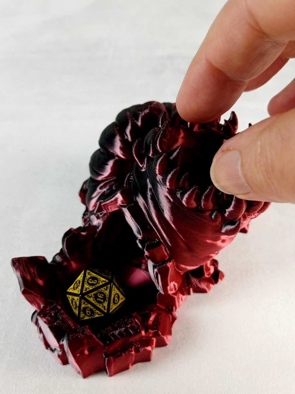 Dunestalker, Dice Tower Torre lancia dadi stampa 3D PLA seta bicolor Rosso/Nero