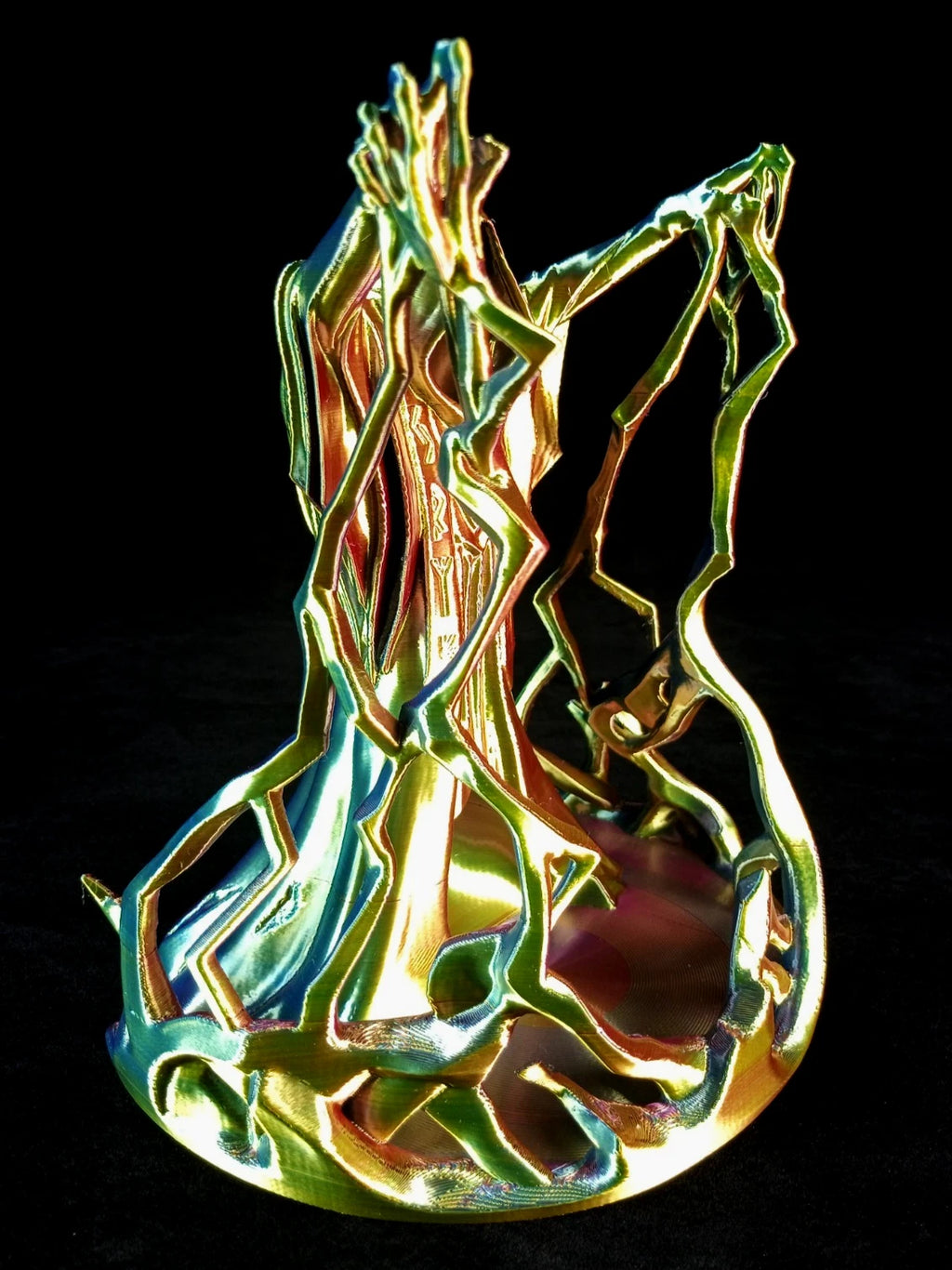 "Behold the Wizard" Dice Tower Torre lanciadadi stampa 3D PLA seta tricolor