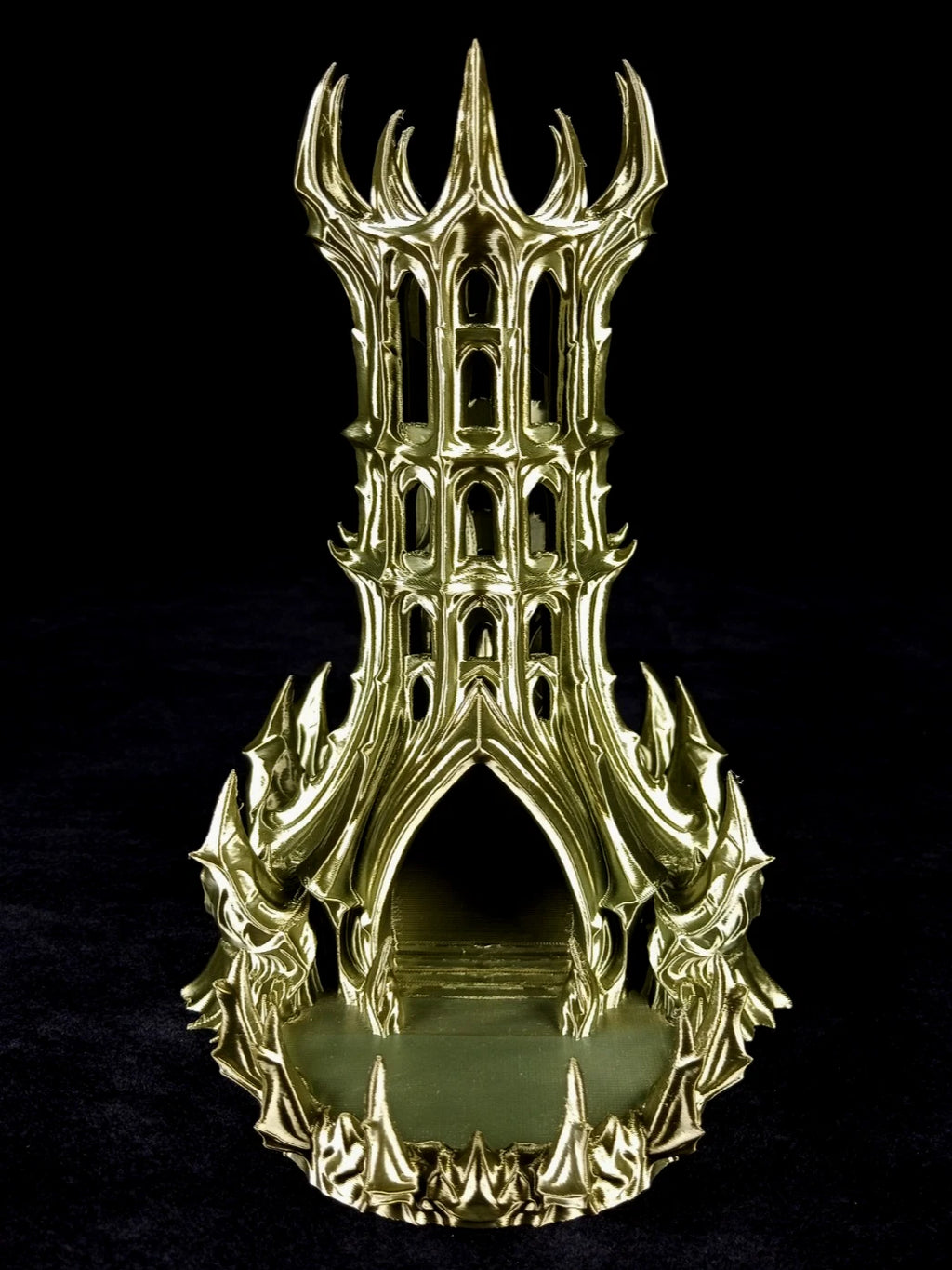 "Obsidian Citadel" , Dice Tower Torre lanciadadi stampa 3D PLA Bronzo seta