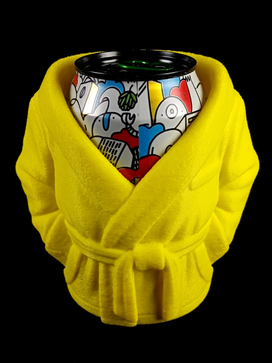 Accappatoio giallo Porta lattine realizzato in PLA con la stampa 3D