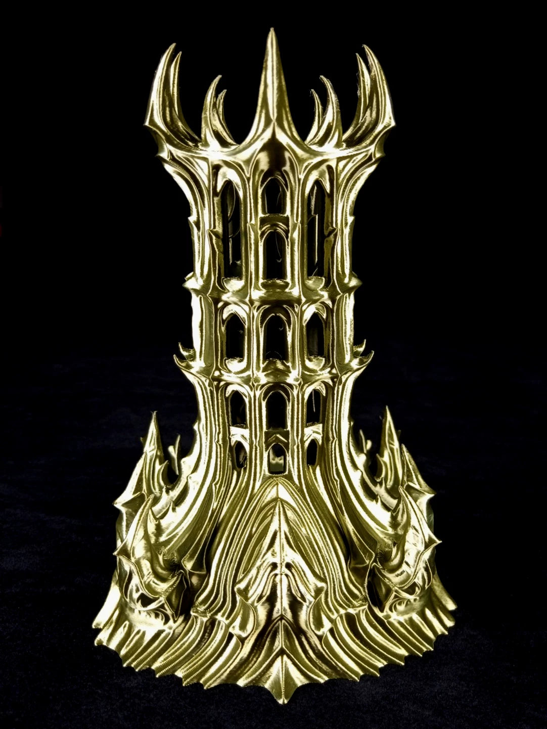 "Obsidian Citadel" , Dice Tower Torre lanciadadi stampa 3D PLA Bronzo seta