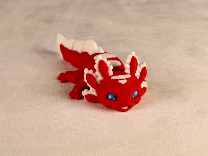 6 Axolotl gioco articolato Wiggly fidget toy realizzati in stampa 3D