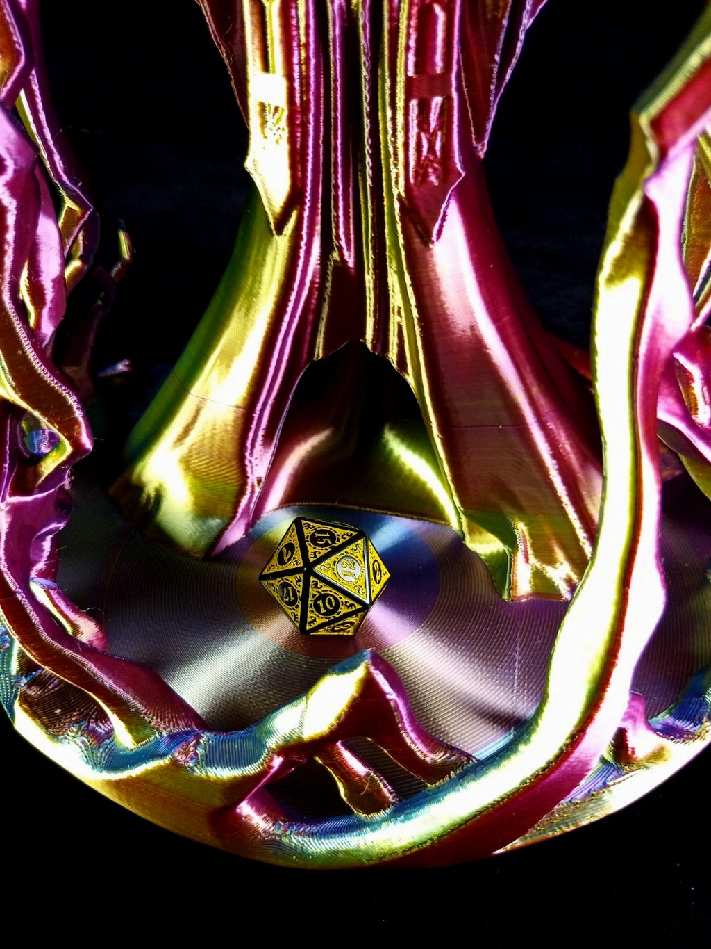 "Behold the Wizard" Dice Tower Torre lanciadadi stampa 3D PLA seta tricolor