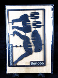 Bonobo (scimpanzé pigmeo) kit di montaggio, puzzle a pannelli stampa 3D a colori