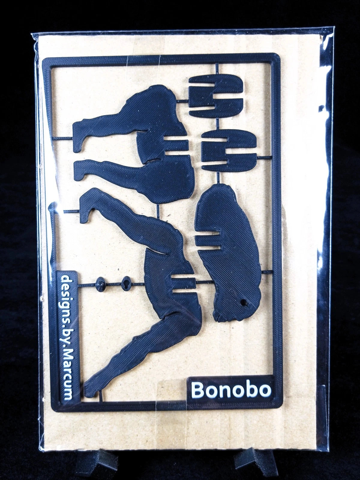 Bonobo (scimpanzé pigmeo) kit di montaggio, puzzle a pannelli stampa 3D a colori